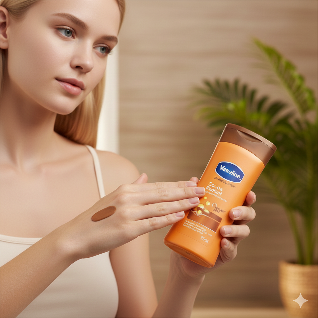 Vaseline Cocoa Radiant Lotion 100ml – Best Cocoa Butter Moisturizing Lotion in Pakistan