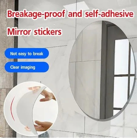 Breakage-Proof Self-Adhesive Mirror Stickers – Easy to Apply, Durable & Shatterproof