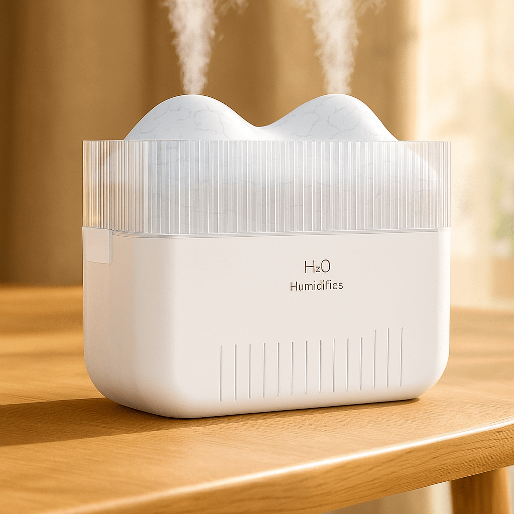 Mini Mountain Mist Humidifier | Cool Mist Air Purifier | H2O Silent Room Humidifier