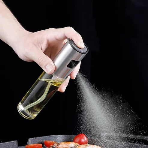 Stainless Steel Oil Spray Bottle – Olive Oil Sprayer for Cooking, BBQ, Baking & Air Fryer