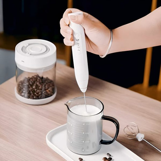 USB Rechargeable Milk Frother – 3-Speed Handheld Coffee Foam Maker for Cappuccino, Latte, Matcha & Protein Shakes in Pakistan