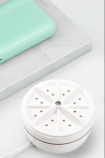 2-in-1 Portable Mini Washing Machine – USB Ultrasonic Washer for Socks, Underwear, Baby Clothes & Travel Laundry in Pakistan