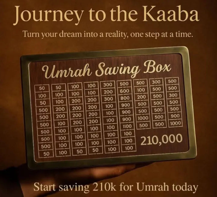 Umrah Saving Box – Track Your Savings for Hajj and Umrah Pilgrimage