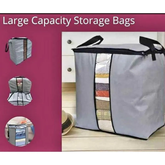 Large Capacity Storage Bag for Clothes, Blankets & Comforters – Strong Zip & Heavy Duty Fabric