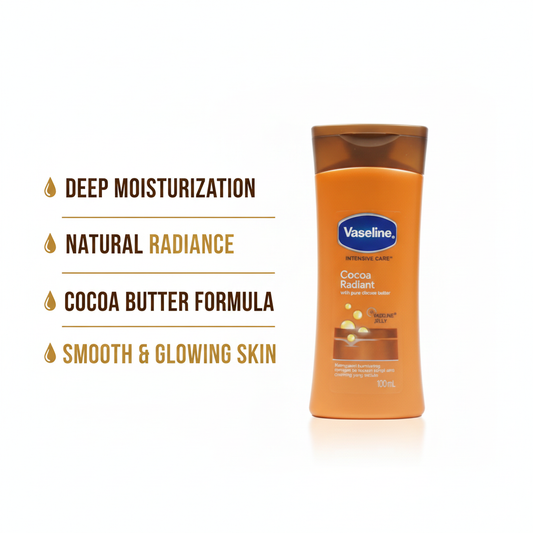 Vaseline Cocoa Radiant Lotion 100ml – Best Cocoa Butter Moisturizing Lotion in Pakistan