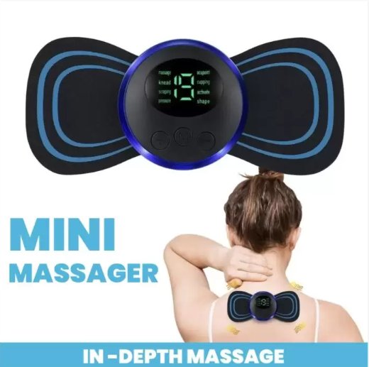 Electric Mini Neck Massager Pad | EMS Muscle Relaxer for Pain Relief