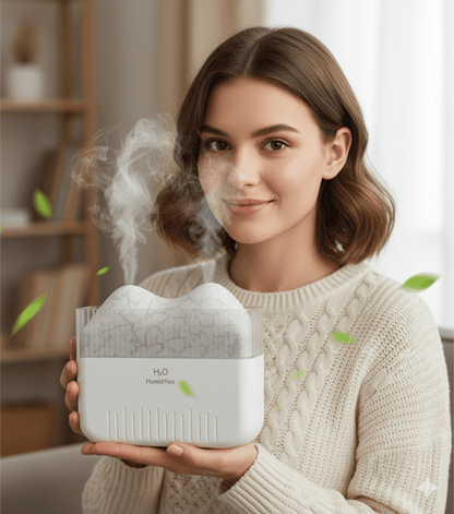 Mini Mountain Mist Humidifier | Cool Mist Air Purifier | H2O Silent Room Humidifier