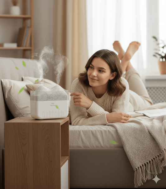 Mini Mountain Mist Humidifier | Cool Mist Air Purifier | H2O Silent Room Humidifier