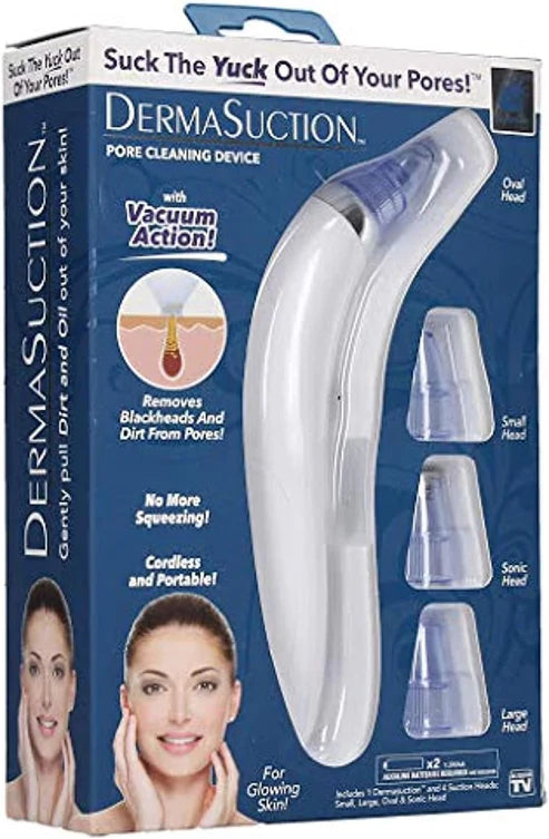 DermaSuction Pore Cleaning Device – Vacuum Blackhead Remover, Dirt & Oil Extractor