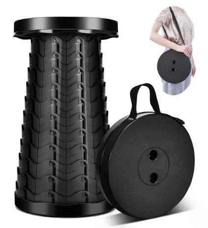 Portable Retractable Folding Stool | Adjustable Height Travel Chair | Outdoor Camping Seat
