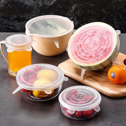 Silicone Stretch Lids Set | Reusable Food Covers for Bowls, Fruits & Containers