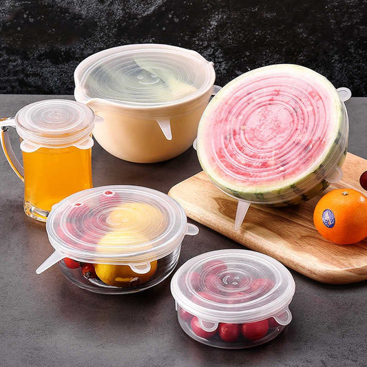 Silicone Stretch Lids Set | Reusable Food Covers for Bowls, Fruits & Containers